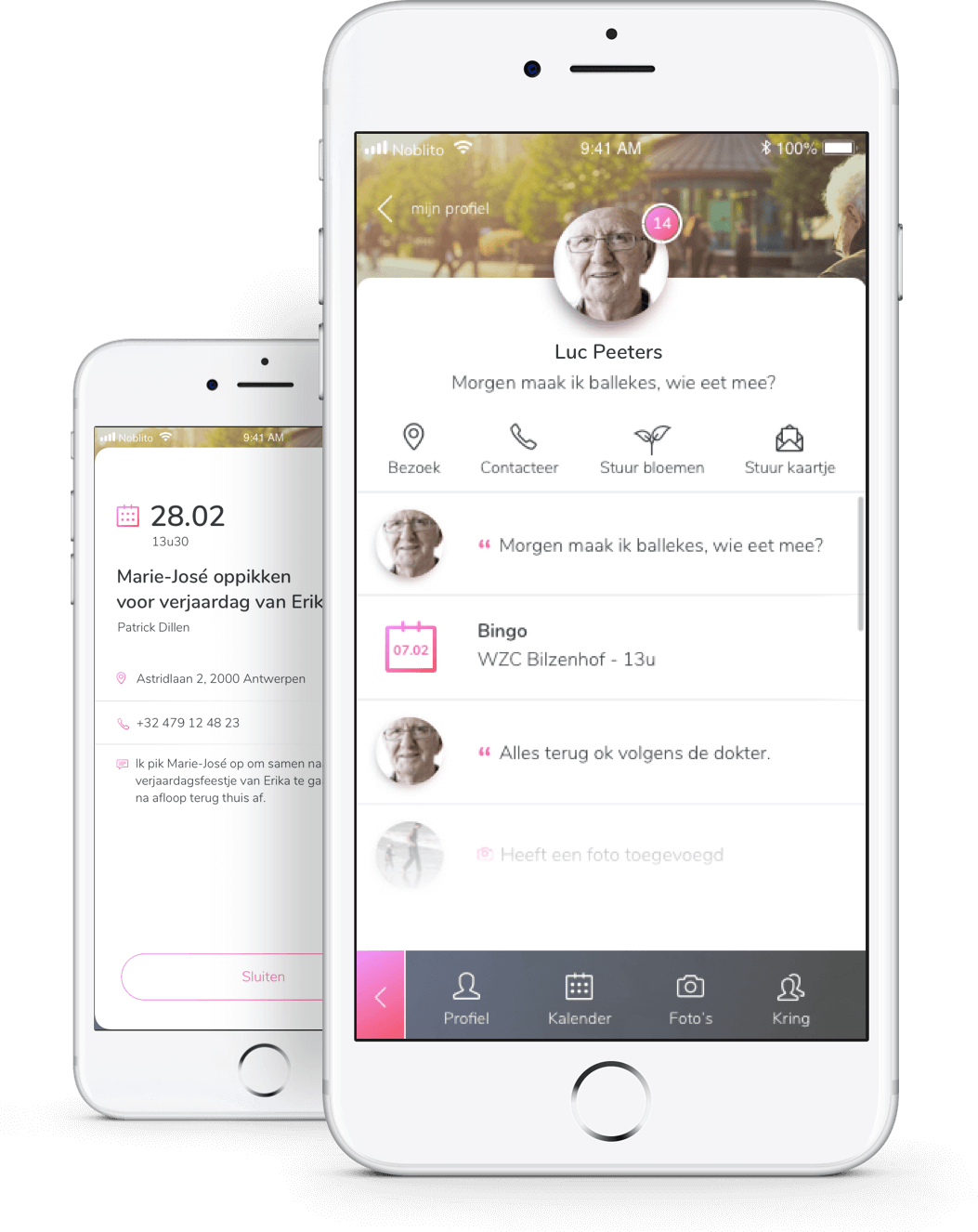 Afbeelding van Noblito app in een smartphone